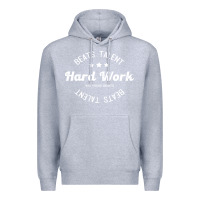 Heather Grey hard work beats talent Premium Hoodie - artisFamous