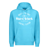 Ocean Blue hard work beats talent Premium Hoodie - artisFamous