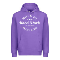 Purple hard work beats talent Premium Hoodie - artisFamous