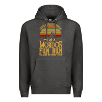 Charcoal Heather middle earth's annual mordor fun run Premium Hoodie - artisFamous