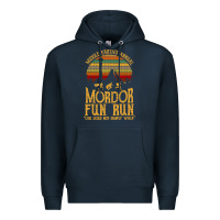 Navy middle earth's annual mordor fun run Premium Hoodie - artisFamous