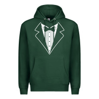Sports Green fake tux tuxedo suit tie Premium Hoodie - artisFamous