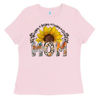 Bubblegum Pink mom sunflower Ladies Tee - RacoonDesign