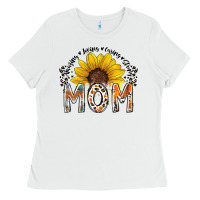 White mom sunflower Ladies Tee - RacoonDesign