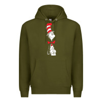 Army Green dr seuss the cat in the hat Premium Hoodie - artisFamous
