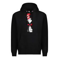 Black dr seuss the cat in the hat Premium Hoodie - artisFamous