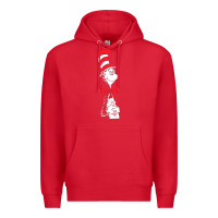 Red dr seuss the cat in the hat Premium Hoodie - artisFamous