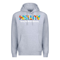 Heather Grey autism seeing the world differently Premium Hoodie - artisFamous