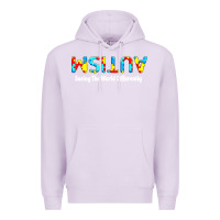 Lilac autism seeing the world differently Premium Hoodie - artisFamous