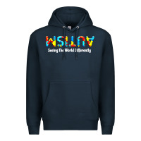 Autism Seeing The World Differently Premium Hoodie | Teevron
