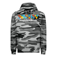 Slate Camo autism seeing the world differently Premium Hoodie - artisFamous
