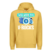 Antique Gold will work for v bucks youth gamer Premium Hoodie - artisFamous