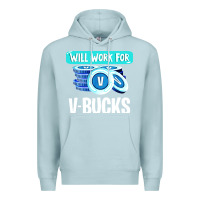 Blue Mist will work for v bucks youth gamer Premium Hoodie - artisFamous
