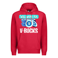 Cardinal will work for v bucks youth gamer Premium Hoodie - artisFamous