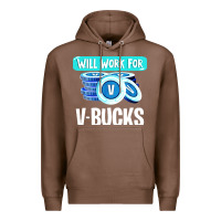 Chestnut will work for v bucks youth gamer Premium Hoodie - artisFamous