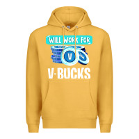 Mustard will work for v bucks youth gamer Premium Hoodie - artisFamous