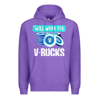 Purple will work for v bucks youth gamer Premium Hoodie - artisFamous
