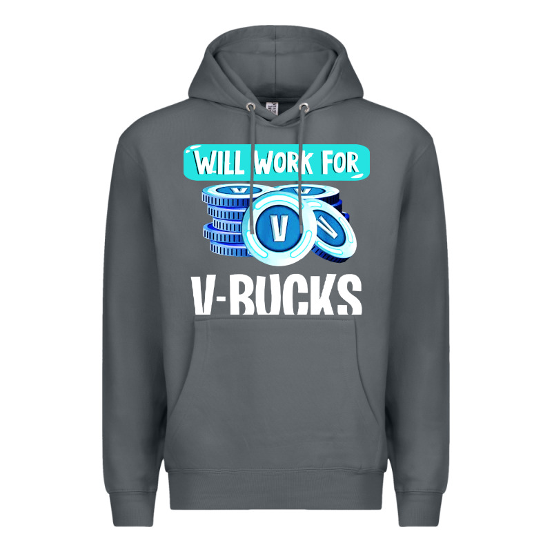 Will Work For V Bucks Youth Gamer Premium Hoodie by artisFamous | Teevron