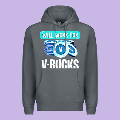 Will Work For V Bucks Youth Gamer Premium Hoodie Designed By Artisfamous