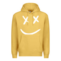 Antique Gold x eyed smiley face x eyes smiling Premium Hoodie - artisFamous