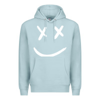 Blue Mist x eyed smiley face x eyes smiling Premium Hoodie - artisFamous