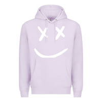 Lilac x eyed smiley face x eyes smiling Premium Hoodie - artisFamous