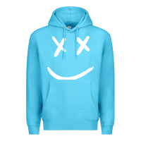 Ocean Blue x eyed smiley face x eyes smiling Premium Hoodie - artisFamous