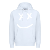 White x eyed smiley face x eyes smiling Premium Hoodie - artisFamous