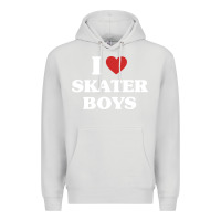 Dove Grey i love skater boys Premium Hoodie - artisFamous