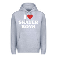 Heather Grey i love skater boys Premium Hoodie - artisFamous