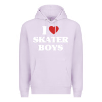Lilac i love skater boys Premium Hoodie - artisFamous