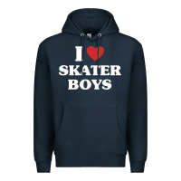 Navy i love skater boys Premium Hoodie - artisFamous