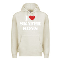 Oatmeal Heather i love skater boys Premium Hoodie - artisFamous