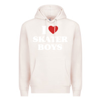 Pale Pink i love skater boys Premium Hoodie - artisFamous
