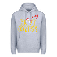 Heather Grey hot ones Premium Hoodie - artisFamous