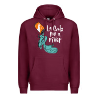 Burgundy la croix drink Premium Hoodie - artisFamous