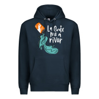 Navy la croix drink Premium Hoodie - artisFamous