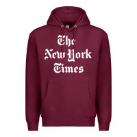 Burgundy new york times Premium Hoodie - artisFamous