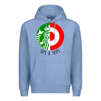 Colony Blue sips and  trips Premium Hoodie - artisFamous