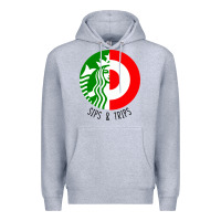 Heather Grey sips and  trips Premium Hoodie - artisFamous