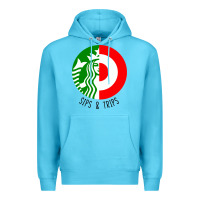 Ocean Blue sips and  trips Premium Hoodie - artisFamous