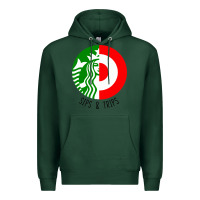 Sports Green sips and  trips Premium Hoodie - artisFamous