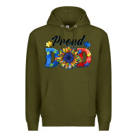 Army Green proud dad autism Premium Hoodie - BarkalooDesign
