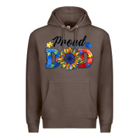 Coffee proud dad autism Premium Hoodie - BarkalooDesign
