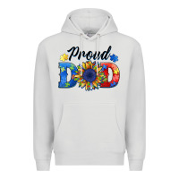 Dove Grey proud dad autism Premium Hoodie - BarkalooDesign