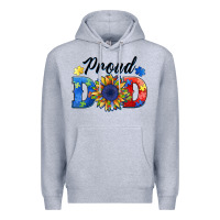 Heather Grey proud dad autism Premium Hoodie - BarkalooDesign