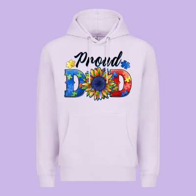 Proud Dad Autism Premium Hoodie Designed By Barkaloodesign