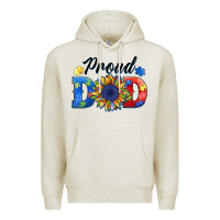 Oatmeal Heather proud dad autism Premium Hoodie - BarkalooDesign