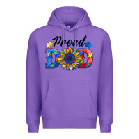 Purple proud dad autism Premium Hoodie - BarkalooDesign