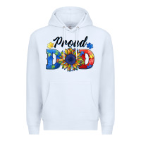 White proud dad autism Premium Hoodie - BarkalooDesign